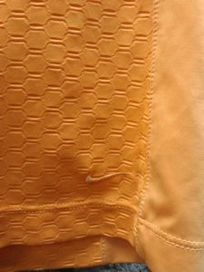 Orange Sleeveless Polo Neck Top