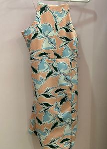 Floral Print Sleeveless Midi Dress|XS