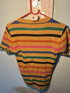 Colorful Striped Knit Top