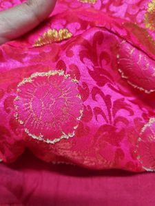Elegant Pink Embroidered Kurti Top With dupa