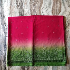 🍉 Watermelon Colour Saree