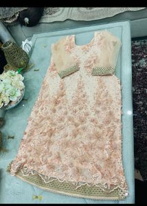 Beautiful Peach Kurta Set with Dupatta