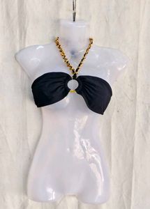 12410. Chic Bikini Top with Gold Chain