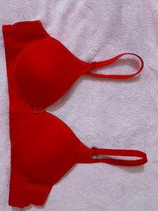 Red Padded Bra