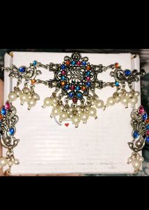 Ethnic Peacock Choker Necklace Set