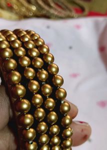 Golden Beaded Bangles