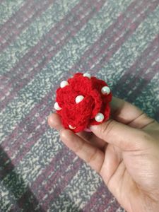 Handmade Red Flower Hair Clip