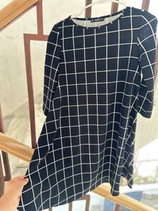 New black checked dress