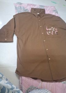 Men's Brown Pocket Shirt