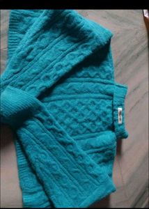 Teal Cable Knit Sweater