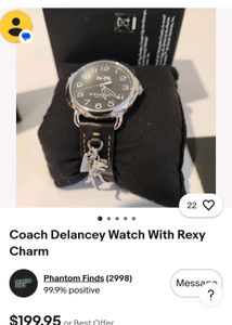 Coach New York Watch with Dinosaur Charm