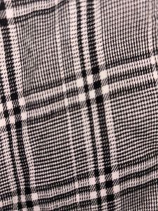 Plaid Plunging Neckline Mini Dress
