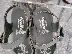 Aqualite Comfortable Black Sandals( 38no)