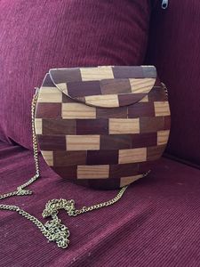 Wood sling bag