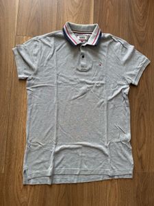 Tommy Jeans Grey Polo Shirt