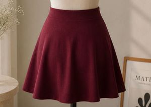 Chic Maroon Skater Skirt