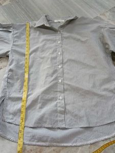 Striped Button-Up Blouse