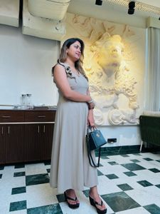 Flowy Ruffle Sleeve Maxi Dress