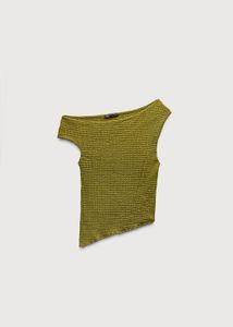 Zara gathered textured skirt and top