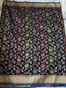 Banarus saree with attached blouse