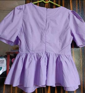 Cute Lavender Peplum Top