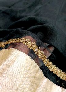 🖤 Elegant Black &amp; Gold Partywear Anarkali Dress