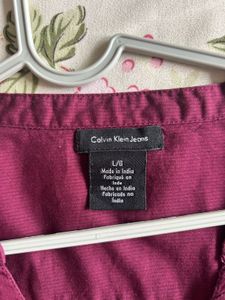 Maroon V-Neck Tunic Kurta