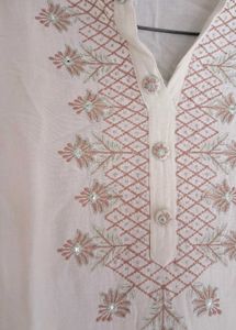 🛍Embroidered Bell Sleeve Kurti