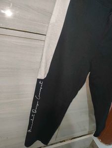 Men's Black &amp; White Track Pants
