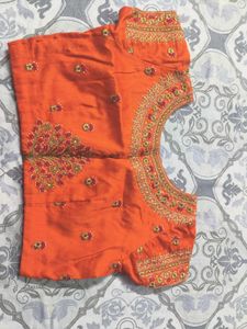 Orange Merzenta Festive Party Wear saree