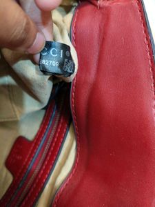 Gucci Shoulder Bag - Burgundy GG Canvas