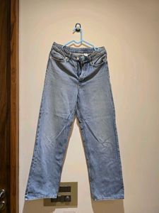 Light Wash Wide Leg Denim Jeans