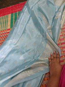 Pure HO crepe silk saree with Blouse piece