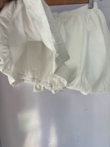 Chic White Bubble Skirt