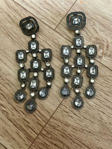 Elegant Dangle Earrings with Crystals
