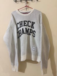 Check Champs Graphic Sweater