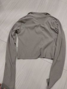 Khaki Crop Top