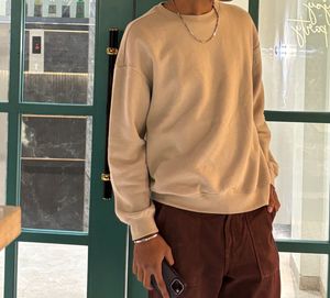 H&M Oversized Beige Crewneck Sweatshirt