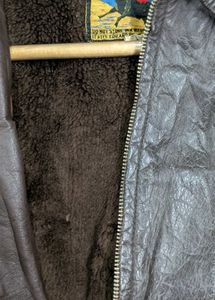 Men's Brown Leather Bomber Jacket 100% original le