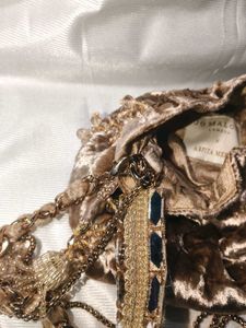 Elegant Embellished  velavte tassels Potli Bag