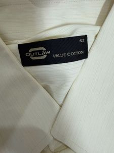 Men's Classic Cream Striped Shirt