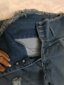 Stylish Distressed High-Waisted Jeans