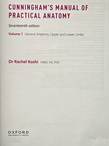 Cunningham's Manual of Practical Anatomy Vol 1,2,3