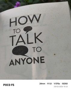 How to Talk with anyone