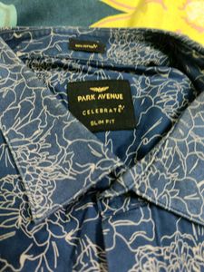 Park Avenue Floral Shirt navy blue