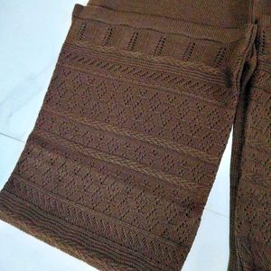 Brown Knit Wide Leg Pants 🆕 NWOT 🫶