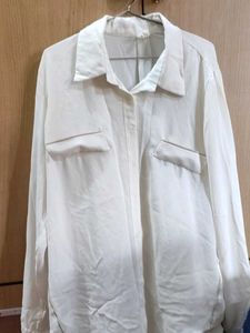 Classic White Button-Up Shirt