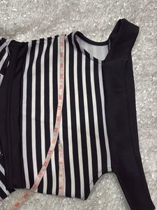 Chic Off-Shoulder Striped Dress