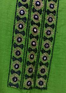 Bright Green Kurta with Mirror Work