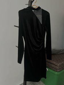 Elegant Black Velvet Dress